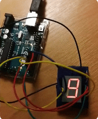 Image of the arduino board in use